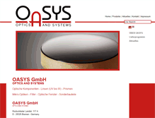 Tablet Screenshot of oasys-optics.com